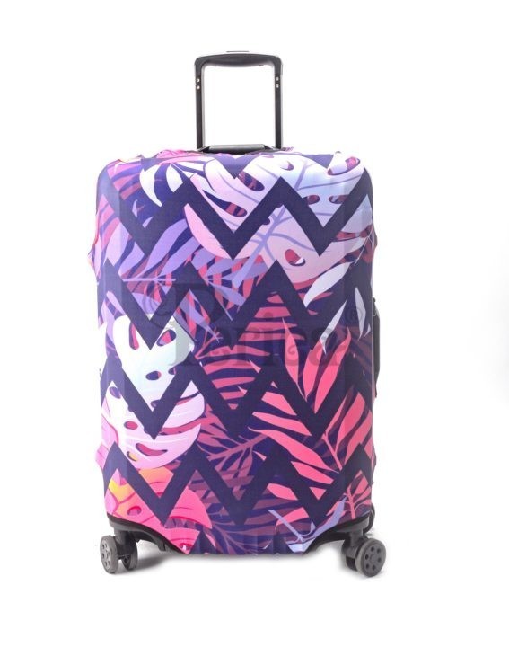 periea Periea Elasticated Protective Suitcase Cover – Small Medium or Large – ‘Purple Zigzag’