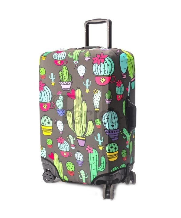 Periea Periea Elasticated Protective Suitcase Cover – Small Medium Or Large – ‘Cactus’