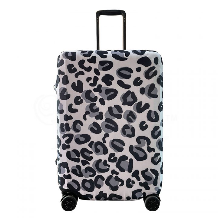 periea Periea Elasticated Protective Suitcase Cover – Small Medium or Large – ‘Silver Leopard’
