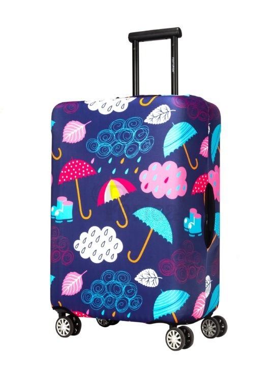 Periea Periea Elasticated Protective Suitcase Cover – Small Medium Or Large – ‘Umbrellas’