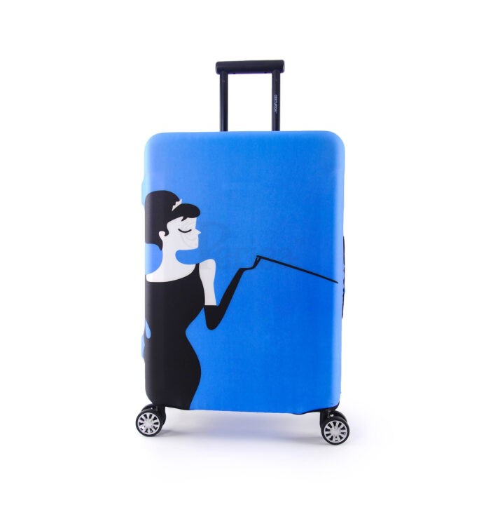 periea Periea Elasticated Protective Suitcase Cover – Small Medium Large or Extra-large – ‘Blue Lady’ periea Periea Elasticated Protective Suitcase Cover – Small Medium Large or Extra-large – ‘Blue Lady’