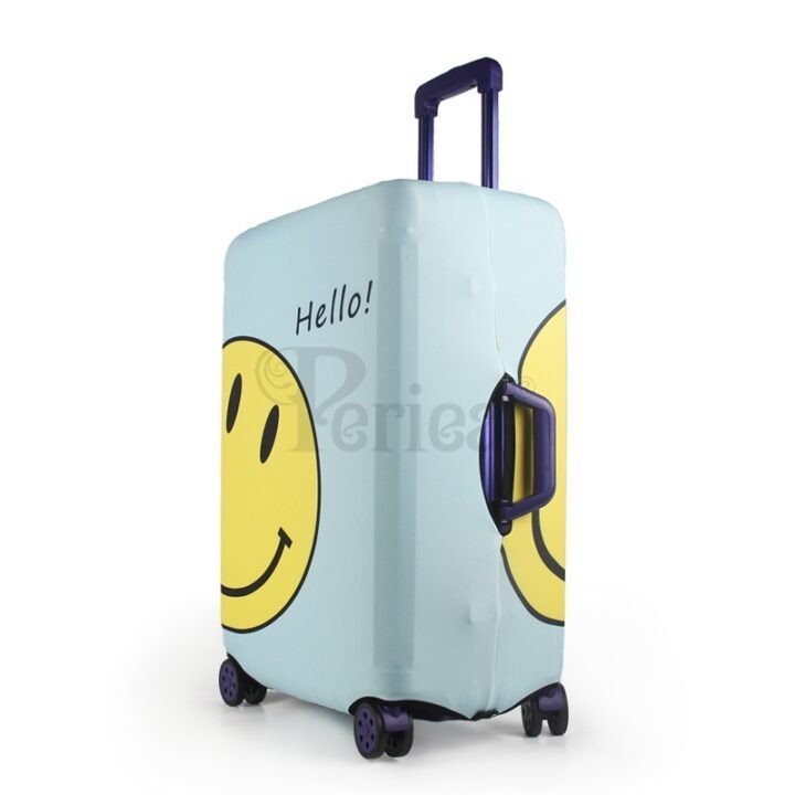 Periea Periea Elasticated Protective Suitcase Cover – Small Medium Or Large – ‘Smiley Face’