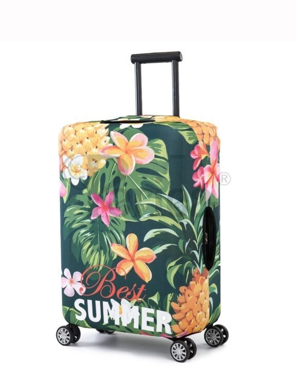 Periea Periea Elasticated Protective Suitcase Cover – Small Medium Or Large – ‘Tropical Summer’