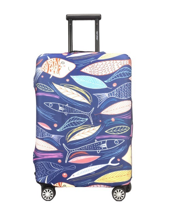 periea Periea Elasticated Protective Suitcase Cover – Small Medium or Large – ‘Fish’