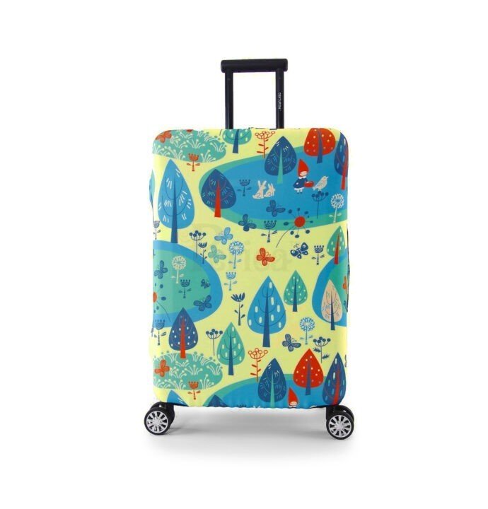 periea Periea Elasticated Protective Suitcase Cover – Small Medium or Large – ‘Yellow and Blue Woodland’ periea Periea Elasticated Protective Suitcase Cover – Small Medium or Large – ‘Yellow and Blue Woodland’