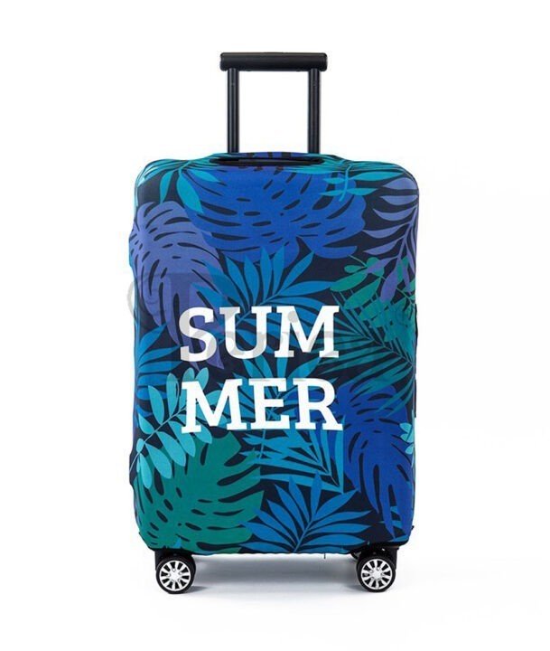 periea Periea Elasticated Protective Suitcase Cover – Small Medium or Large – ‘Green and Blue Palm Leaves’ periea Periea Elasticated Protective Suitcase Cover – Small Medium or Large – ‘Green and Blue Palm Leaves’