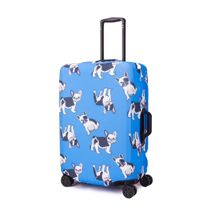Periea Periea Elasticated Protective Suitcase Cover – Small Medium Or Large – ‘Blue Animals’