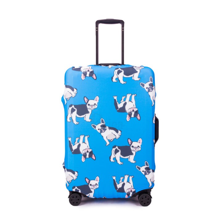 periea Periea Elasticated Protective Suitcase Cover – Small Medium or Large – ‘Blue with Dogs’ periea Periea Elasticated Protective Suitcase Cover – Small Medium or Large – ‘Blue with Dogs’