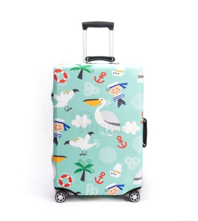 periea Periea Elasticated Protective Suitcase Cover – Small Medium or Large – ‘Seaside’