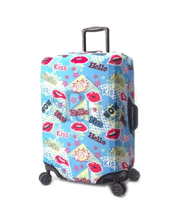 Periea Periea Elasticated Protective Suitcase Cover – Small Medium Or Large – ‘Kiss’