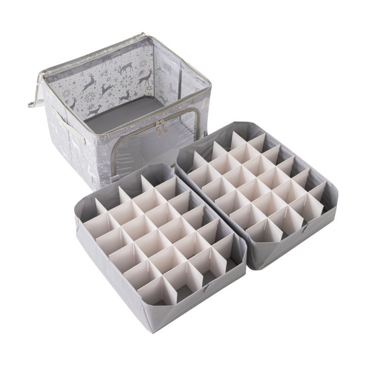 Periea Periea ‘Eve’ Set Of 3 Christmas Storage Boxes With Bauble Ornament Storage (S M L)