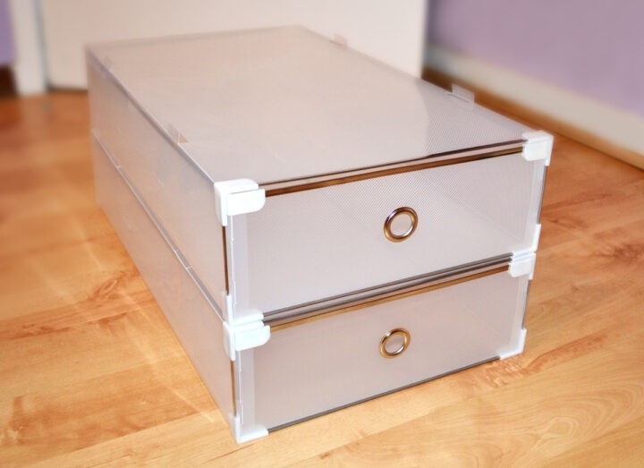 Periea Periea Frosted Plastic Shoe Storage Drawers – Rosa – Pack Of 4 (for Knee-high Boots)