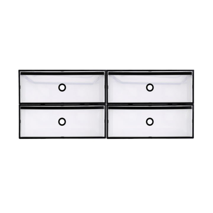 Periea Periea Frosted Plastic Shoe Storage Drawers – Rosie – Pack Of 2 Or 4 Or 6 (for Knee High Boots)