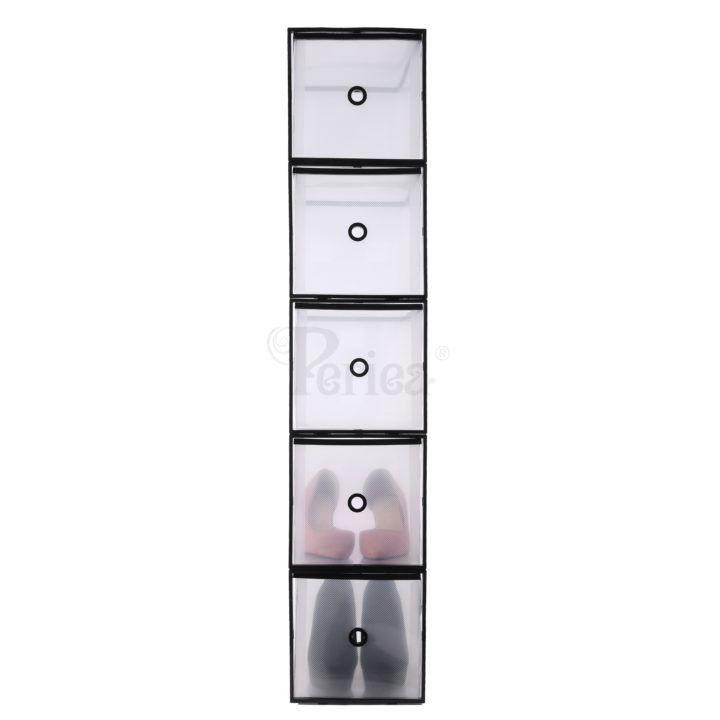 Periea Periea Frosted Plastic Shoe Storage Drawers – Zara – Pack Of 6 (for High Heels)