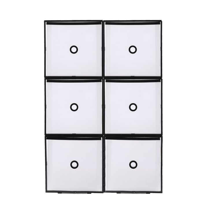 periea Periea Frosted Plastic Shoe Storage Drawers – Zara – Pack of 6 (for High Heels)