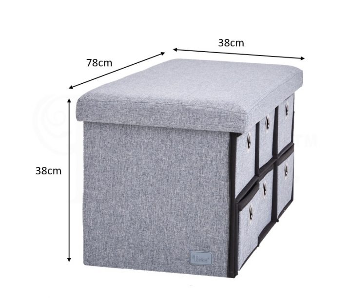 Periea Periea ‘Gigi’ Large Ottoman Storage Boxes – 6 Drawers – Folds Flat