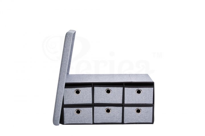 Periea Periea ‘Gigi’ Large Ottoman Storage Boxes – 6 Drawers – Folds Flat