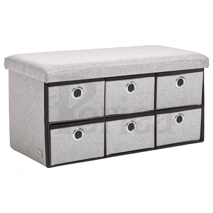 periea Periea ‘Gigi’ Large Ottoman Storage Boxes – 6 Drawers – Folds Flat