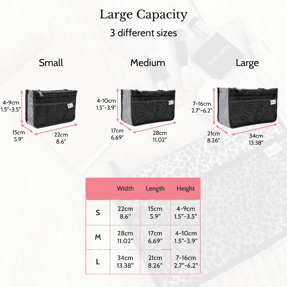 Periea Periea Handbag Organiser – Chelsy – Camouflage Black – Small Medium Or Large