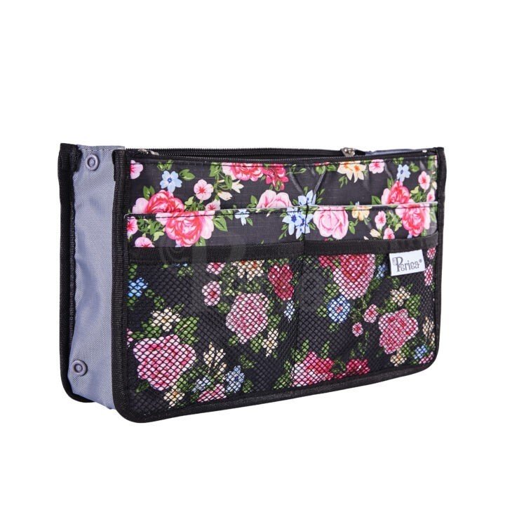 periea Periea Handbag Organiser – Chelsy – Floral Black – Small Medium or Large