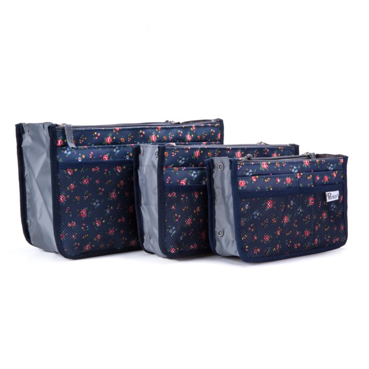 Periea Periea Handbag Organiser – Chelsy – Floral Blue – Small Medium Or Large
