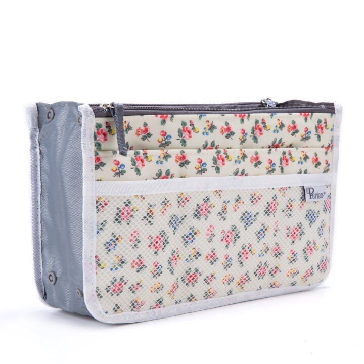 periea Periea Handbag Organiser – Chelsy – Floral Cream – Small Medium or Large