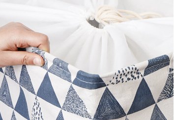 Periea Periea ‘Jen’ Laundry Basket – Washing Hamper – Collapsible Drawstring Storage Bag – 136L Capacity