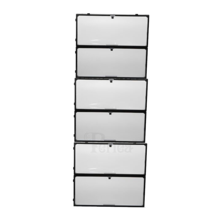 periea Periea ‘Katy’ Strong Plastic Shoe Storage Boxes with Front Flap – Ideal for Knee High Boots – 6 Pack