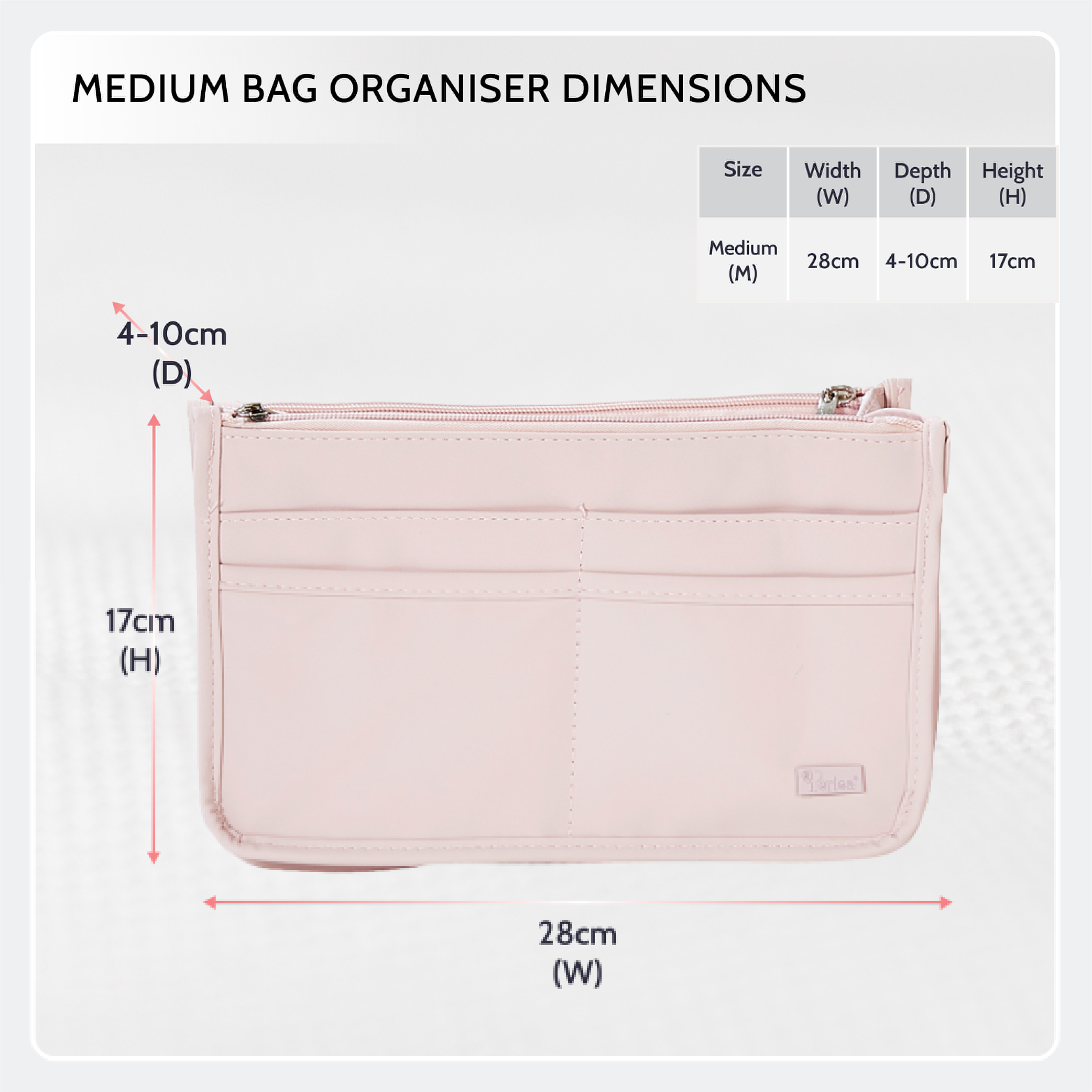 Periea Periea Layla Handbag Organiser Set Of 2 – Small & Medium – 3 Colours Available