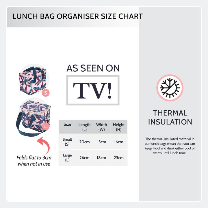Periea Periea ‘Liz’ Cool Bag – Lunch Bag – Thermal Bag – Insulated Food Bag