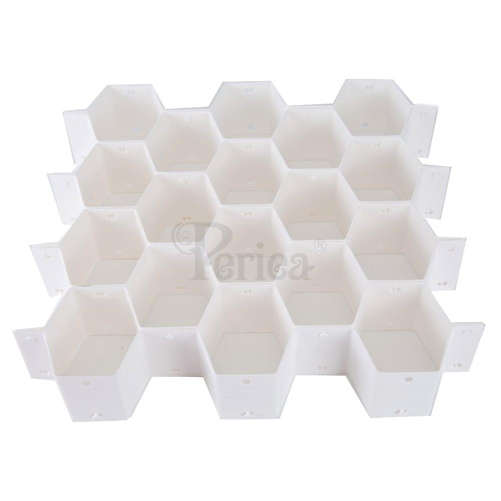 Periea Periea ‘Polly’ Plastic Drawer Organiser 18 Compartments – Honeycomb