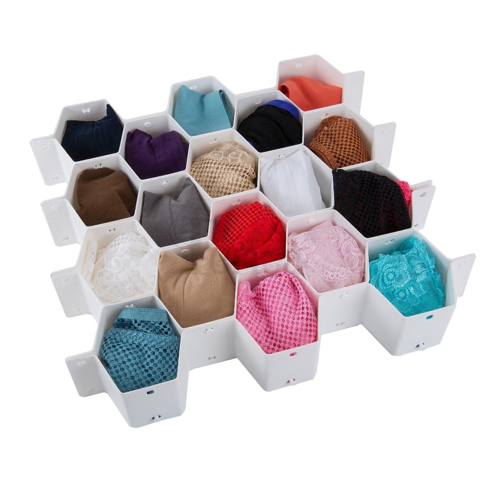 periea Periea ‘Polly’ Plastic Drawer Organiser 18 Compartments – Honeycomb