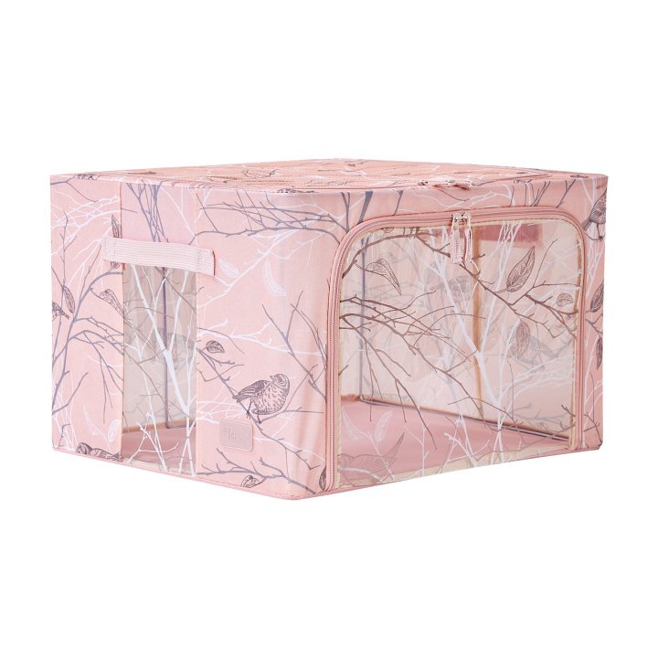 periea Periea ‘Sadie’ Folding Stackable Fabric Home Storage Boxes with Steel Frames