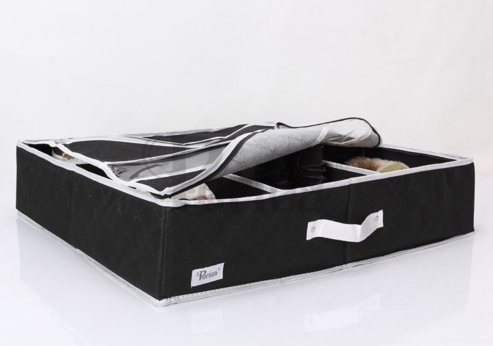 Periea Periea Sturdy Under Bed Shoe Storage Organiser With Hard Base And Sides – Sami – (Holds 3-12 Pairs)