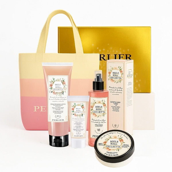 perlier Honey + Juliet's Rose Bath & Body Gift Set
