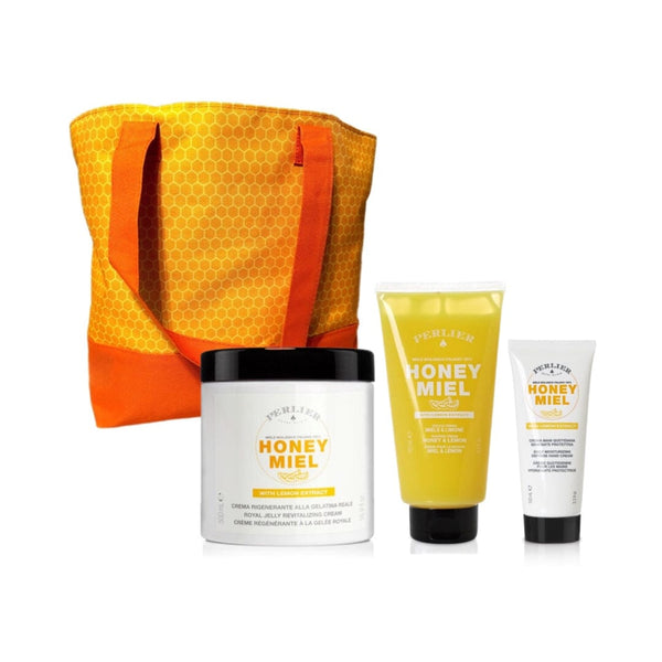 perlier Honey + Lemon Bath & Body Trio