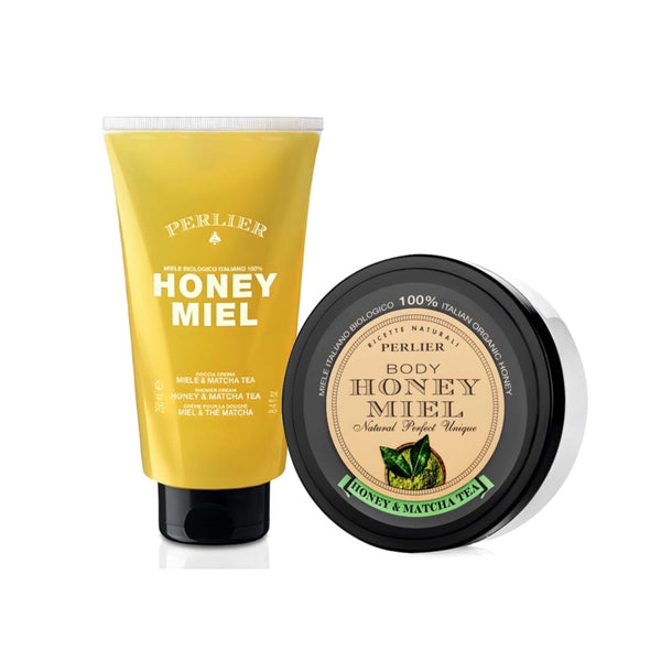 perlier Honey + Matcha Bath & Body Cream Duo