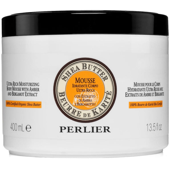 perlier Shea Amber + Bergamot Body Mousse