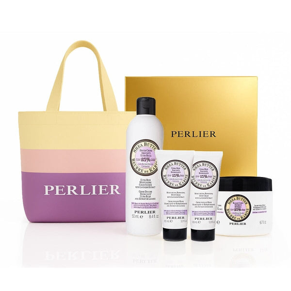 perlier Shea + Lavender Bath & Body Gift Set