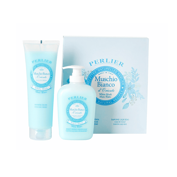 perlier White Musk Shower Gel & Hand Soap Gift Set