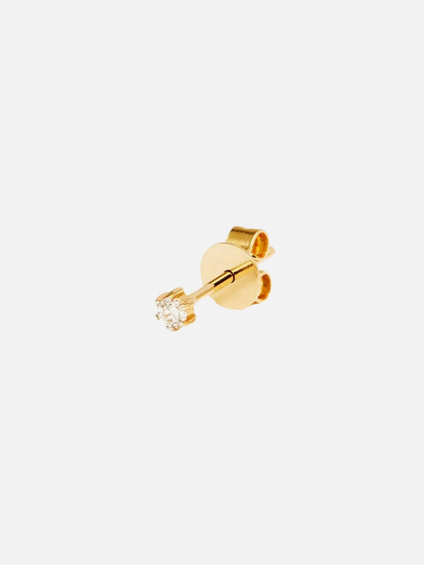 perlu 14k Solid Gold Sweet Droplet Diamond Earring - 2mm 3mm