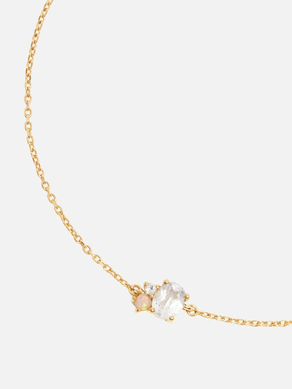Perlu 18k Gold Vermeil Kindred Birthstone Bracelet - April