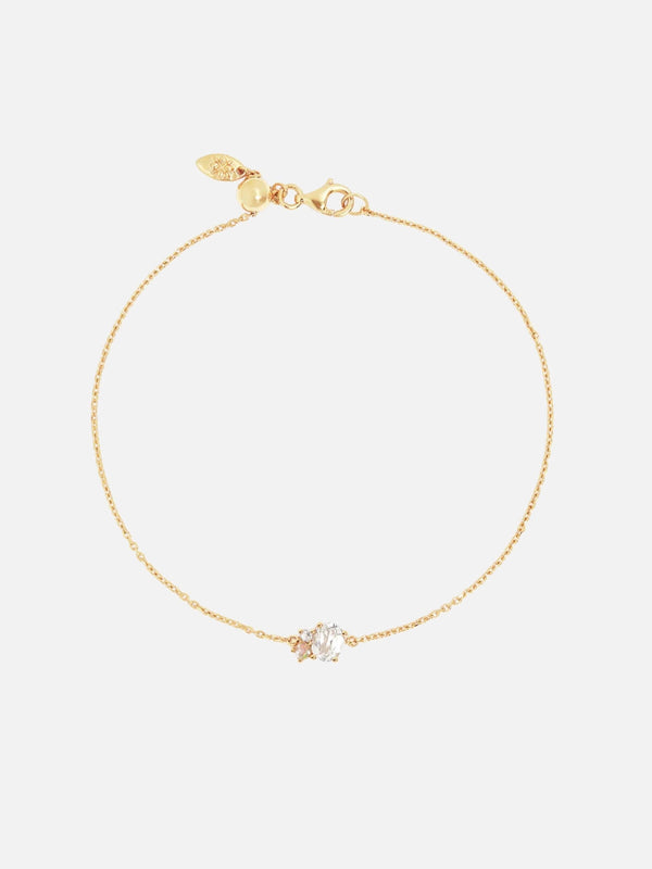 perlu 18k Gold Vermeil Kindred Birthstone Bracelet - April