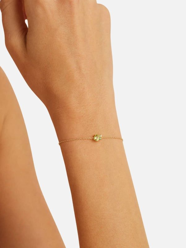 Perlu 18k Gold Vermeil Kindred Birthstone Bracelet - August