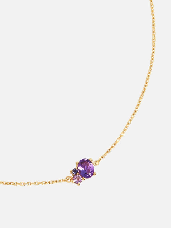 Perlu 18k Gold Vermeil Kindred Birthstone Bracelet - February