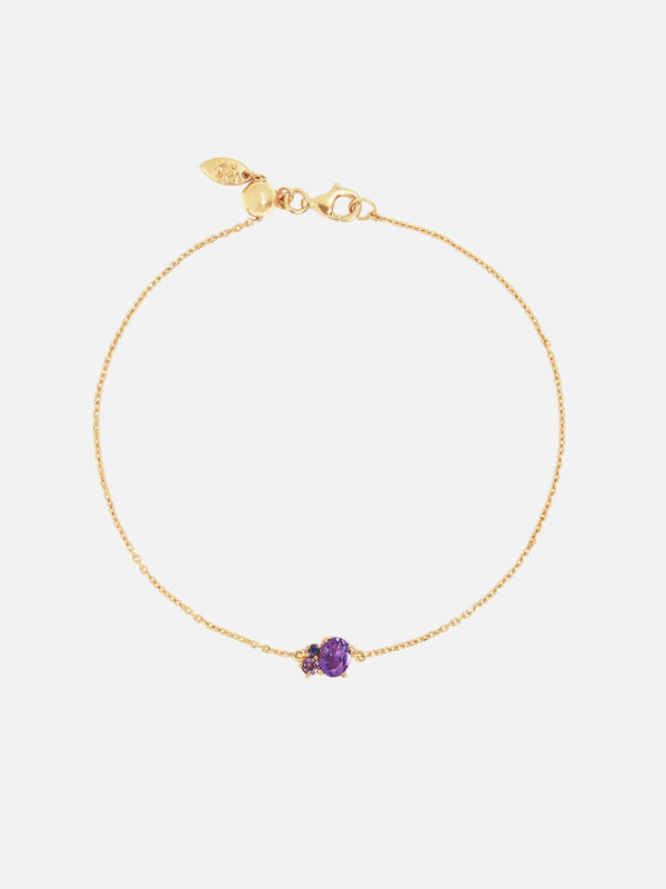 perlu 18k Gold Vermeil Kindred Birthstone Bracelet - February