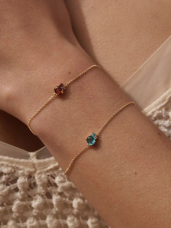 Perlu 18k Gold Vermeil Kindred Birthstone Bracelet - January