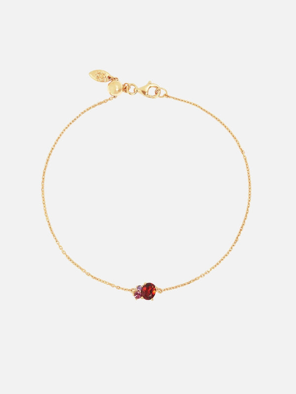 perlu 18k Gold Vermeil Kindred Birthstone Bracelet - January