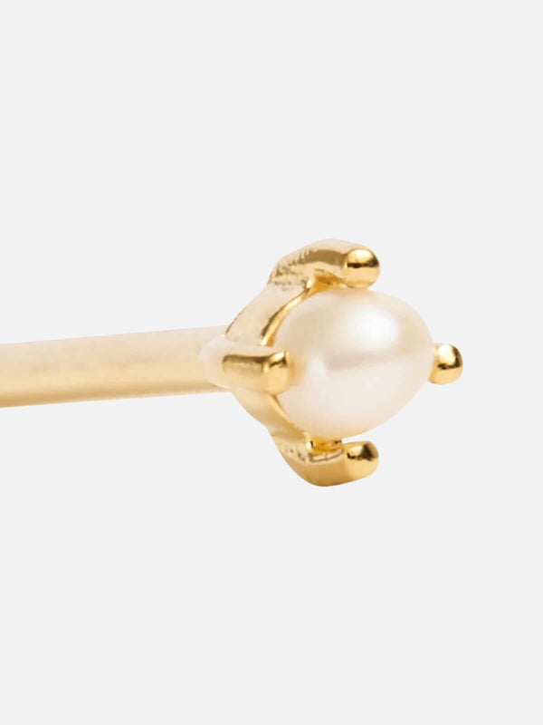 Perlu 18k Gold Vermeil Moonlight Pearl Stud Earrings