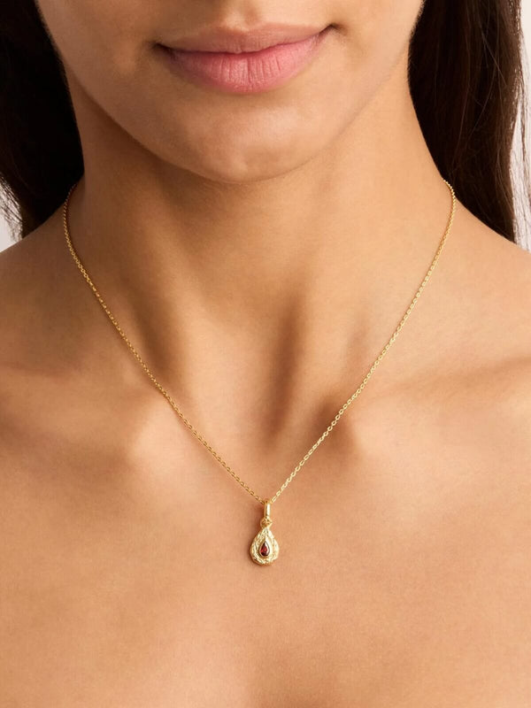 Perlu 18k Gold Vermeil With Love Birthstone Annex Link Pendant - January